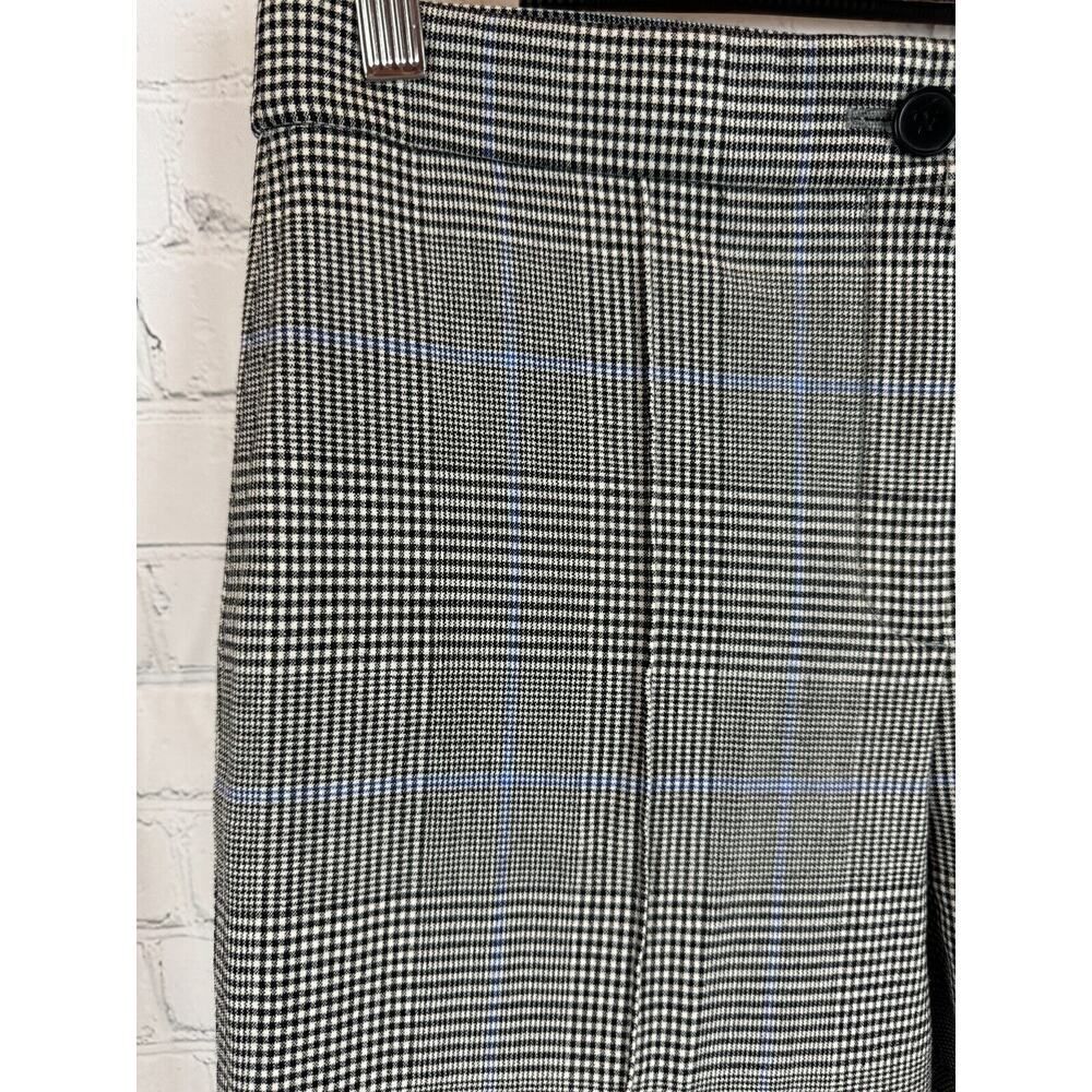 THEORY Cardinal white black glen check wool stretch ankle dress pants 6 NWOT - Picture 4 of 8